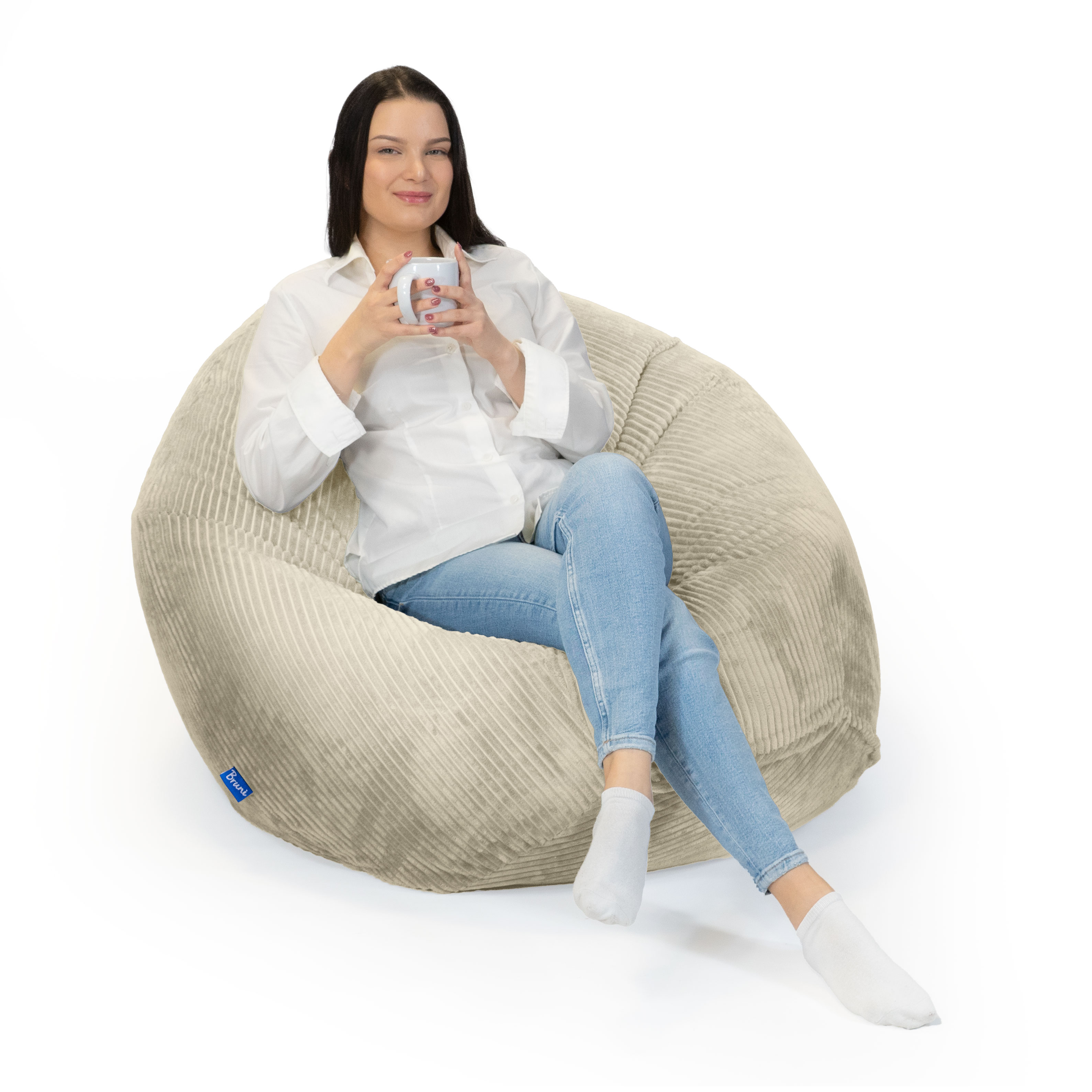 Bruni Classico Cord S in Beige - Indoor-Sitzsack