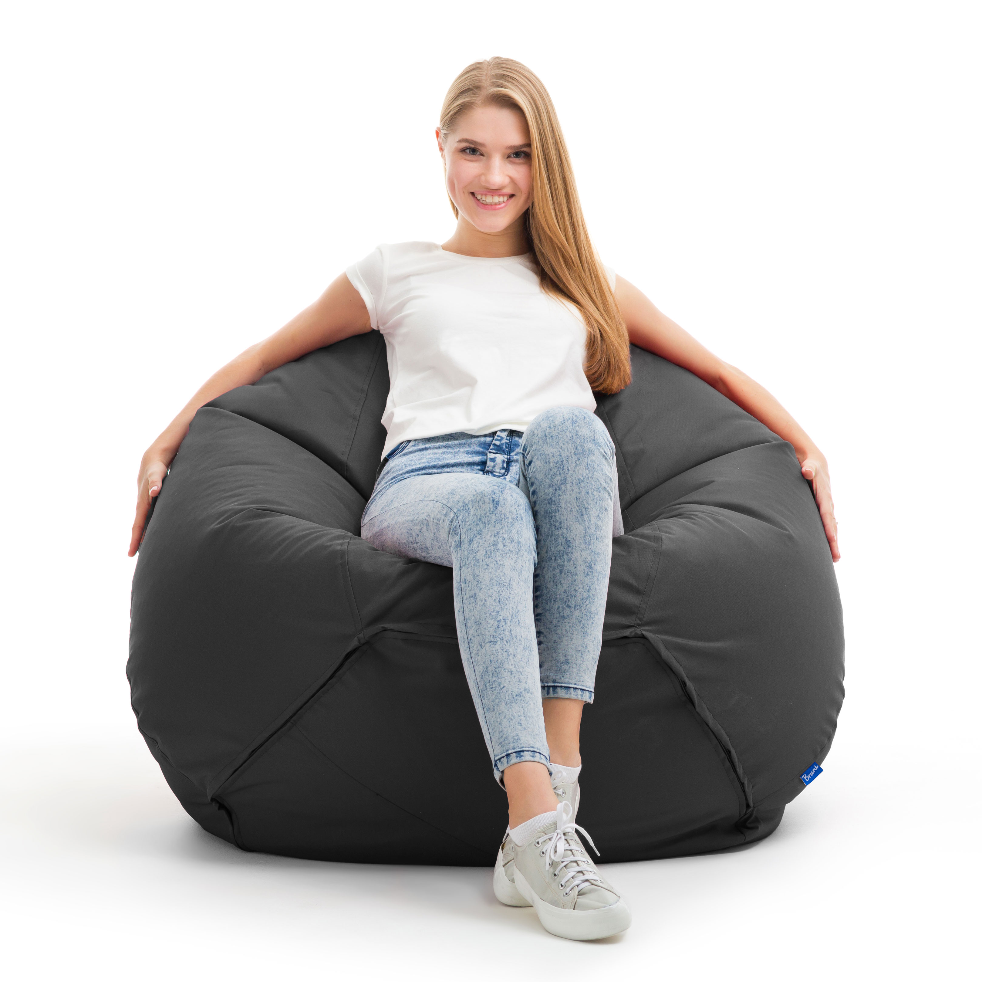 Bruni Classico Sitzsack L in Grau - Indoor- und Outdoor-Bean Bag, in Deutschland gefertigt